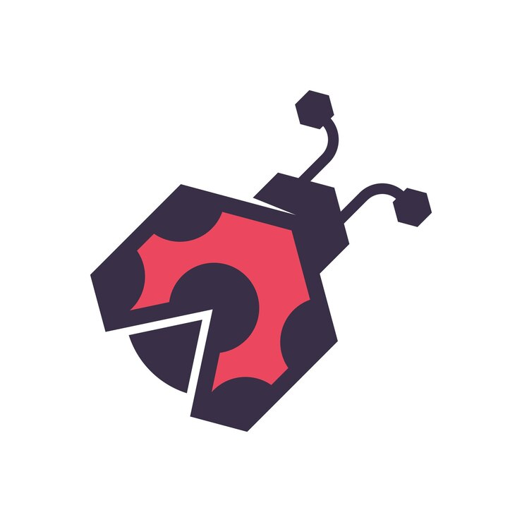 Vector ladybug icon logo design illustration