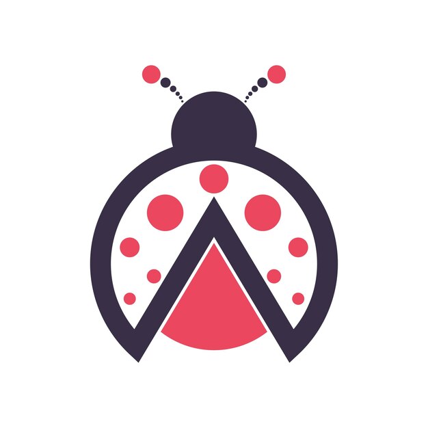 Ladybug icon logo design illustration