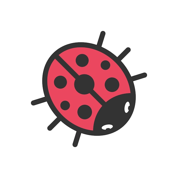 Ladybug icon logo design illustration