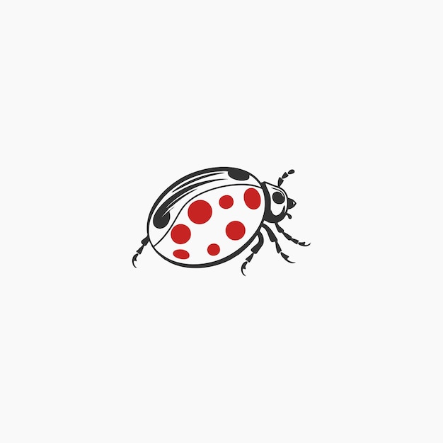 Vector ladybug icon vector image of red flying insect