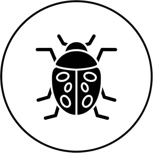 Vector ladybug icon