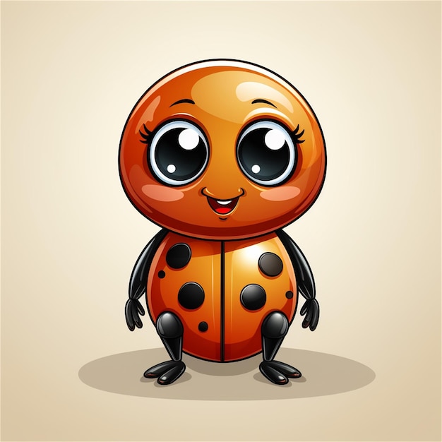 Ladybug isolated on white background Vector illustration