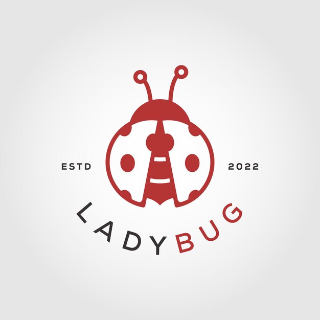 てんとう虫のロゴのベクトル昆虫デザイン