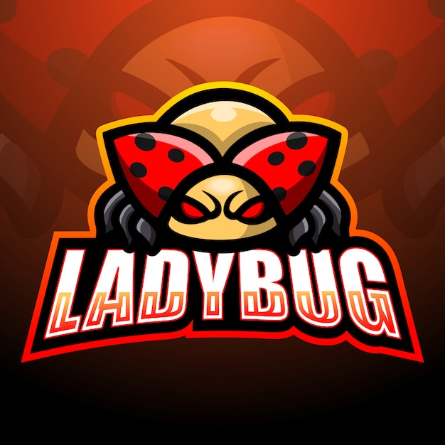 Ladybug mascot esport logo design