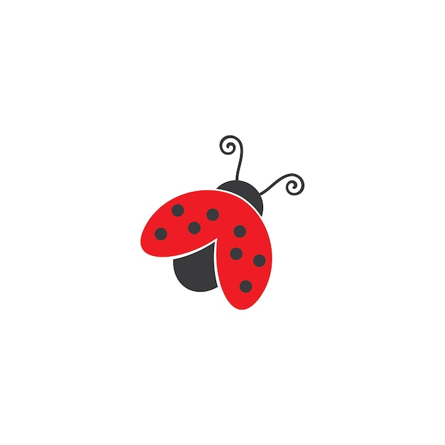 Ladybug vector icon illustration design template