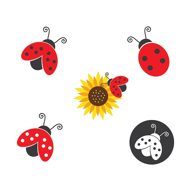 Ladybug vector icon illustration design