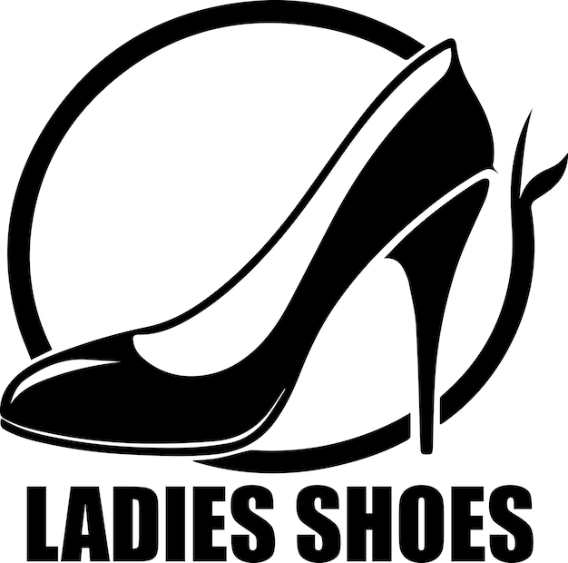 Ladys shoes vector silhouette 14