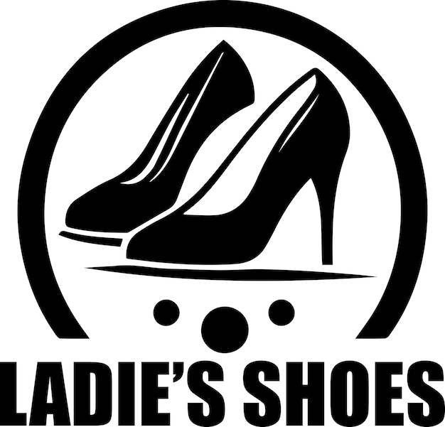 Ladys shoes vector silhouette 15