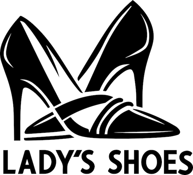 Ladys shoes vector silhouette 7