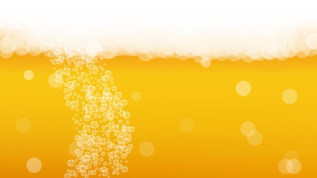Vector lager beer background with craft splash oktoberfest foam