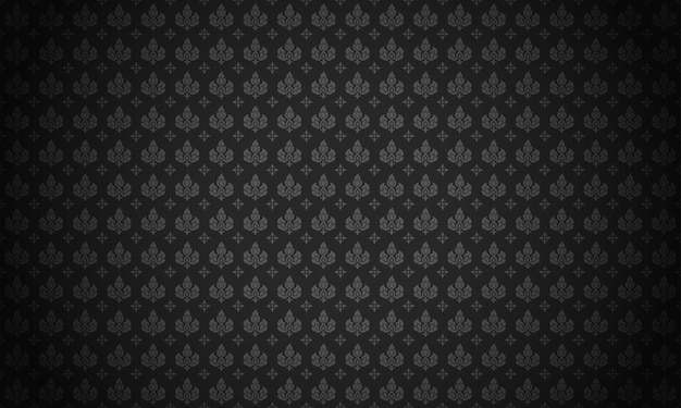 Lai thai pattern black background vector illustration