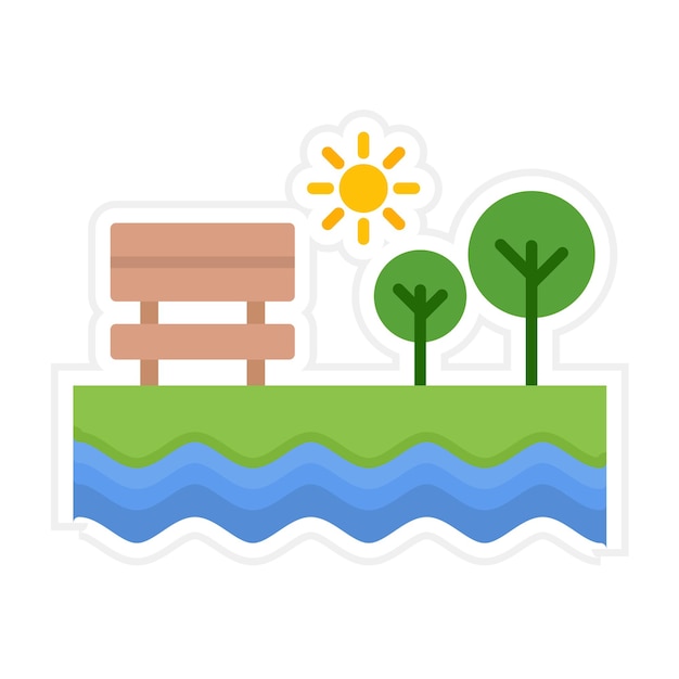 Lake vector icon Can be used for Dubai iconset