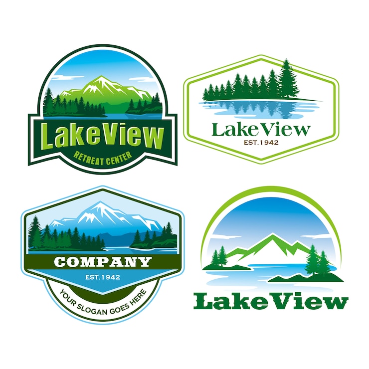 Vector lake view-logo