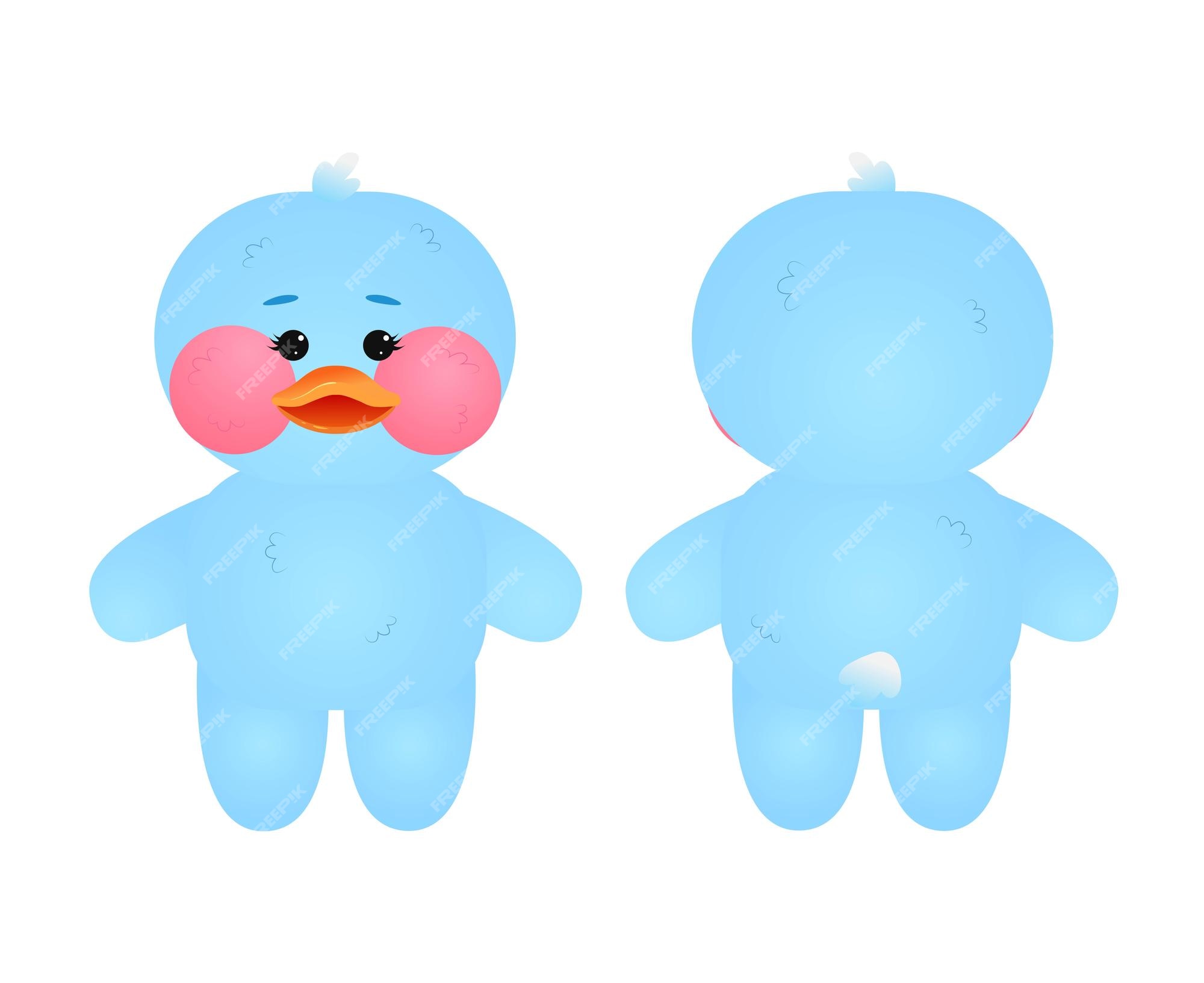 Premium Vector  Lalafanfan yellow baby duck soft toy doll paper  illustration