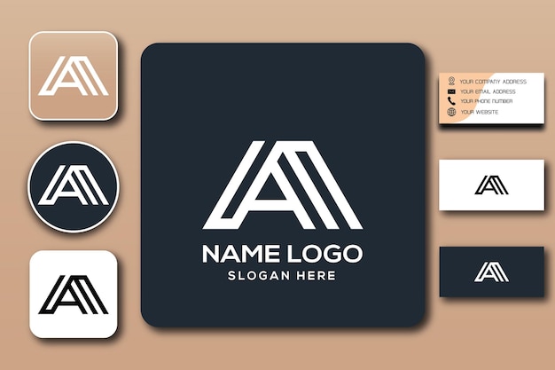 LAM monogram logo template