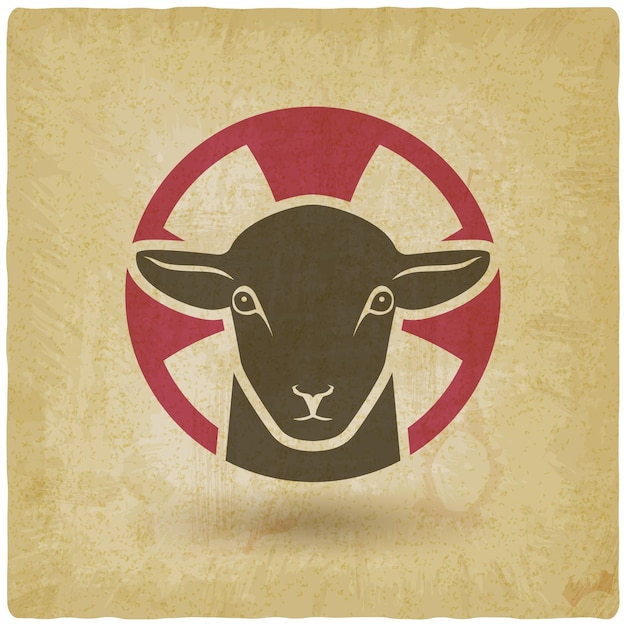 Lamb Of God on vintage background