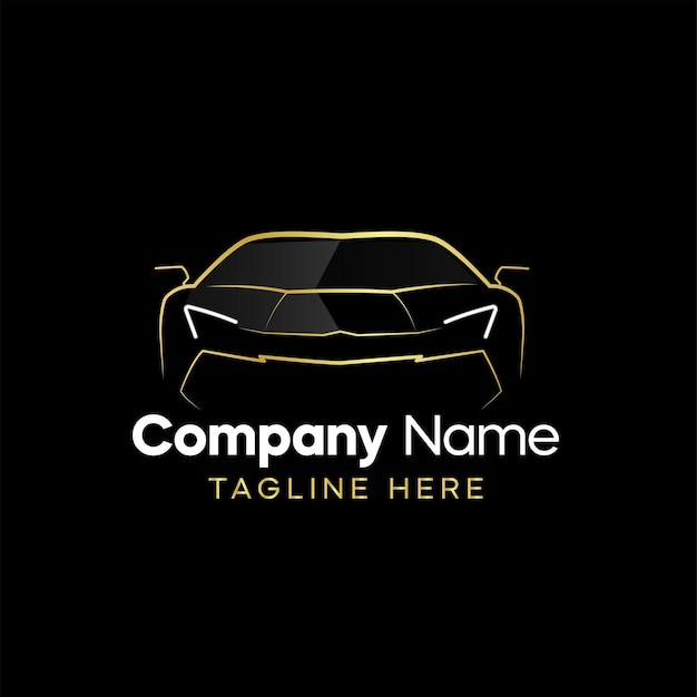 Vettore di progettazione del logo della linea di auto lambo