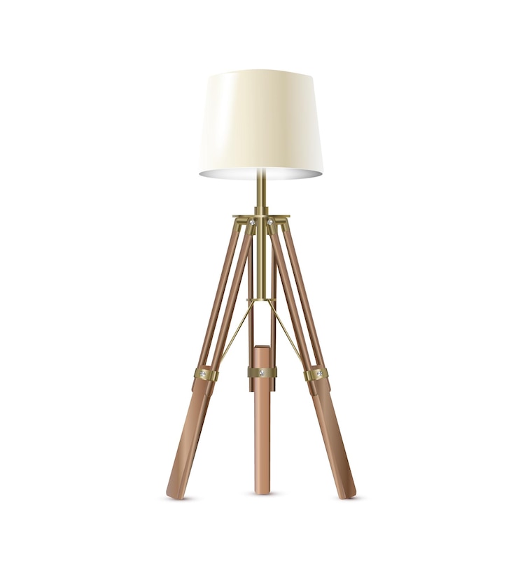 Vector lamp closeup isolated on white background floor lamps electric torchere for interior design energy f