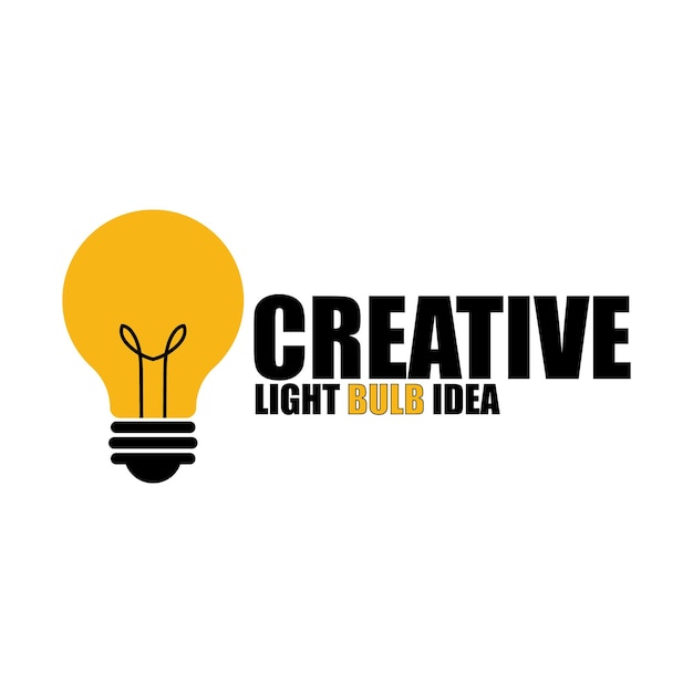 Lamp creatief idee pictogram vector illustratie sjabloonontwerp