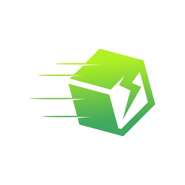 Вектор Логотип дизайна лампы с мышью внутри и зеленой электрической коробкой