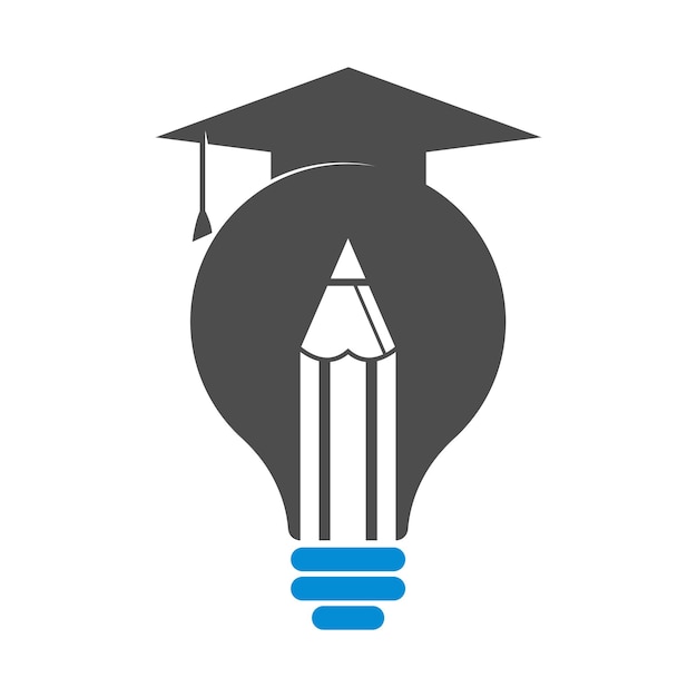 Lamp education icon logo design