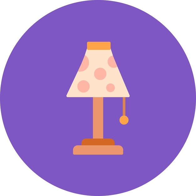 Vector lamp flat illustration