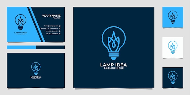 Lamp idea logo  and business card