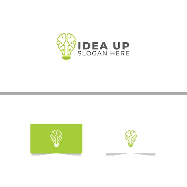 Lamp Idea Up Logo Design Template