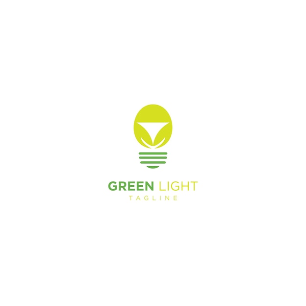 Lamp leaf logo icon design template vector illustration