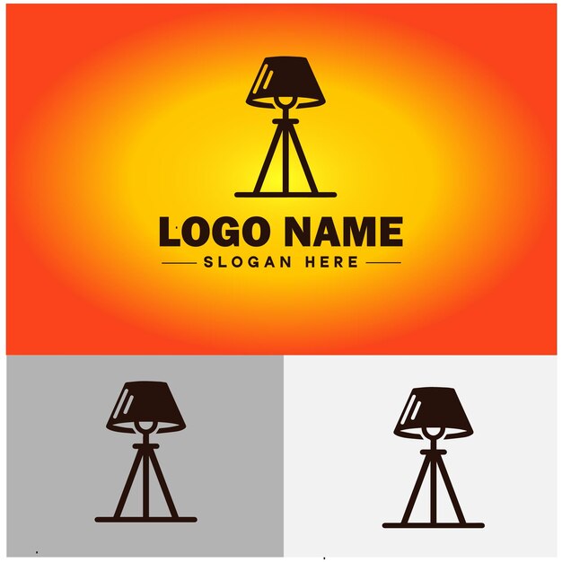 Lamp Logo bulb Light icon Company brand business logo template editable vector