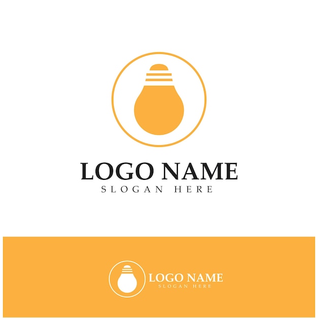 Lamp logo design icon vector