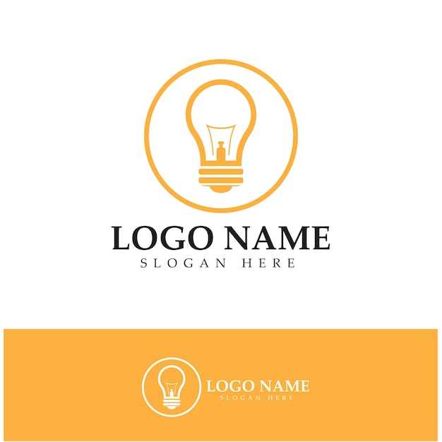 Lamp logo design icon vector