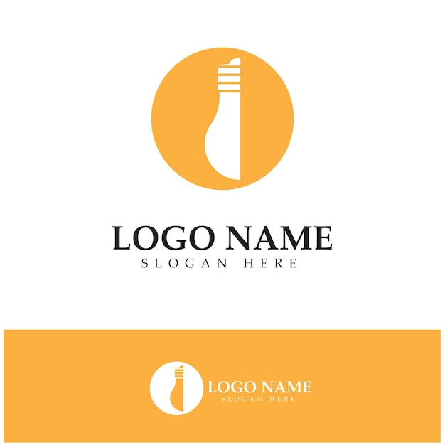 Lampada logo design icona vettore