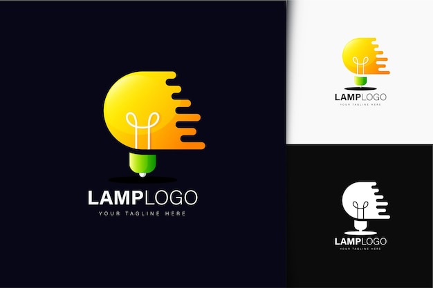 Design del logo della lampada con gradiente