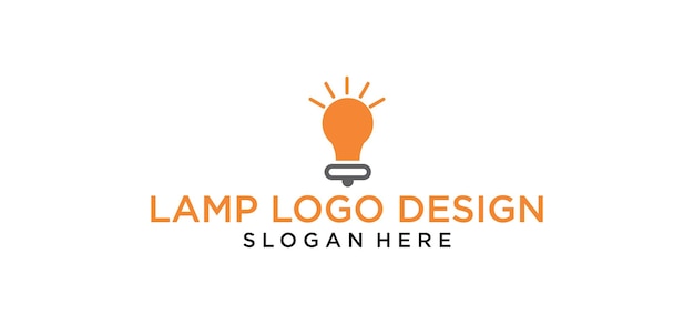 Vector lamp logo design