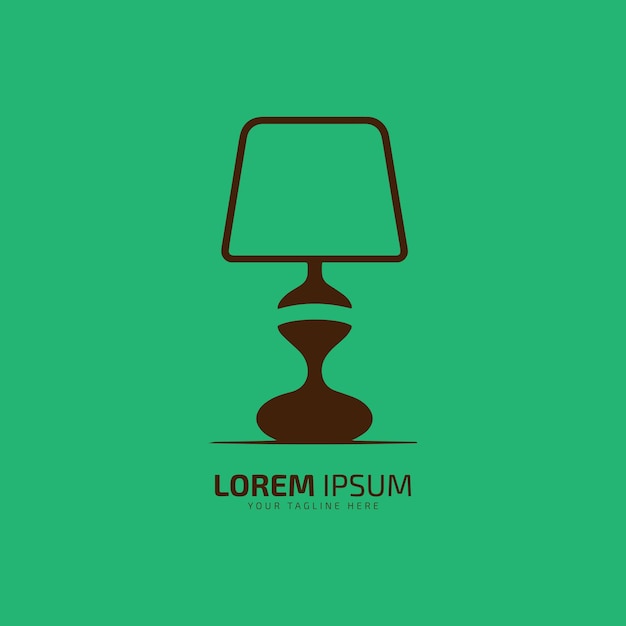 Lamp logo lamp pictogram silhouet vector lamp symbool en licht lamp geïsoleerd
