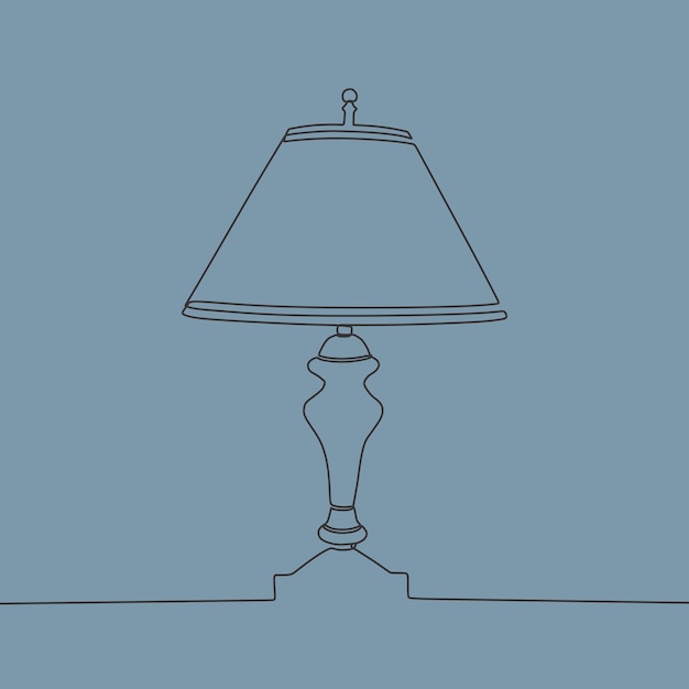 Lamp oneline continuous single line art