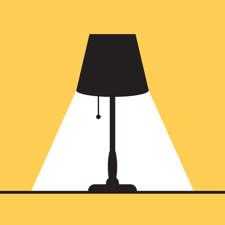 Vector lamp spotlight icon in flat style spotlight vector illustration on isolated background light bulb sign business concept