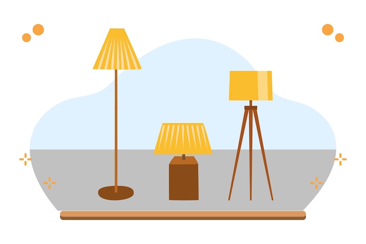 Vector lamp standa vector illustration