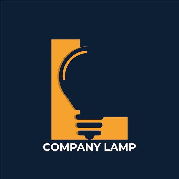 Lamp vector logo and letter l