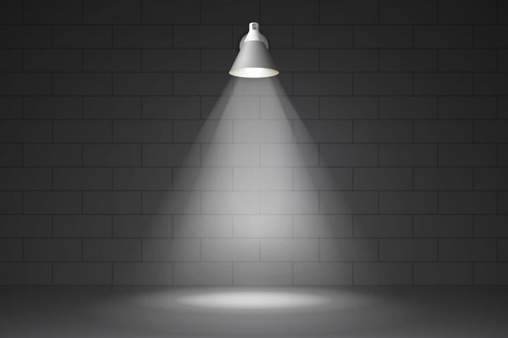 Vector lamp on the wall realistic
