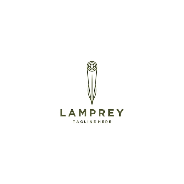 Lamprey sea logo design template