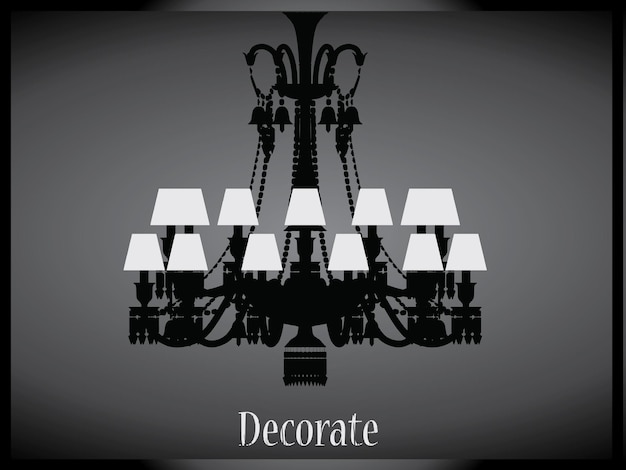 Vector lamps and chandeliers vector