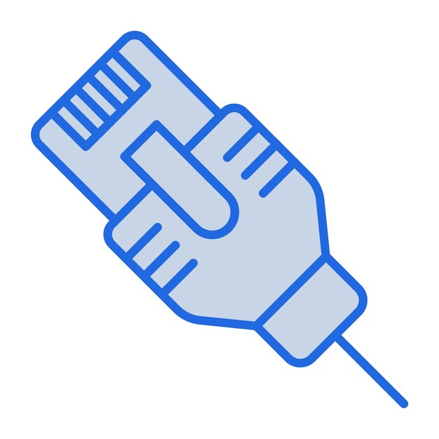 LANのブルートーンイラスト