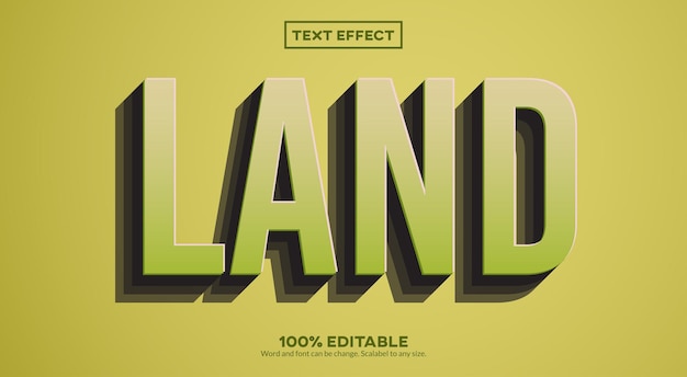 Land 3D Text Effect