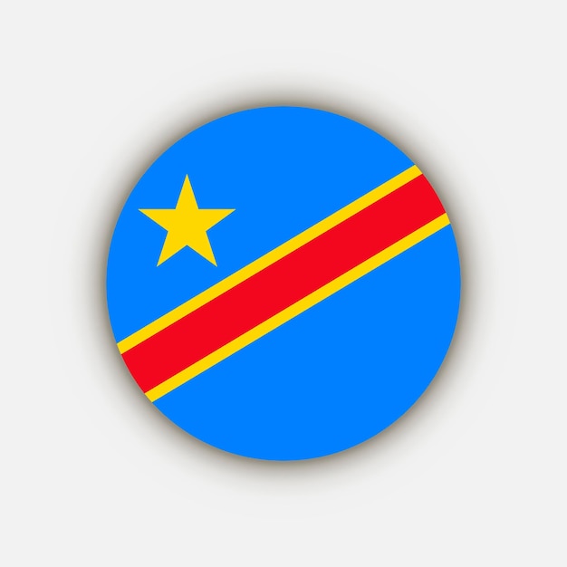 Land Democratische Republiek Congo Vlag van de Democratische Republiek Congo Vectorillustratie