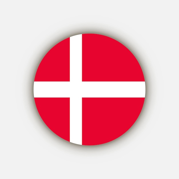 Land Denemarken Denemarken vlag Vector illustratie