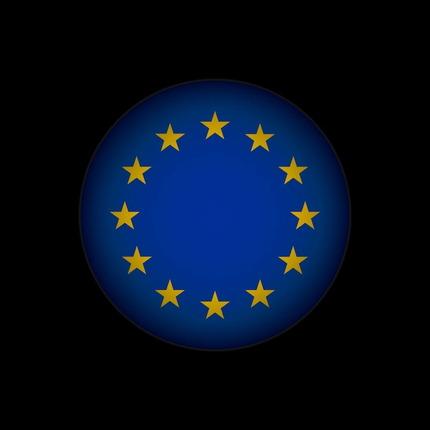 Land Europese Unie Vlag van de Europese Unie Vectorillustratie