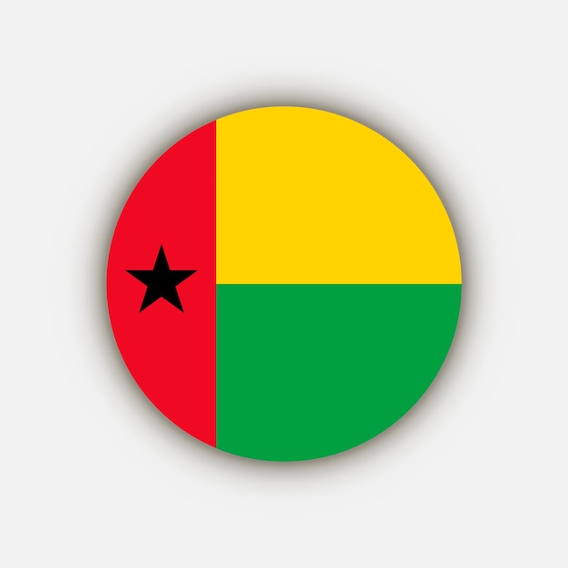 Land GuineeBissau GuineeBissau vlag Vector illustratie