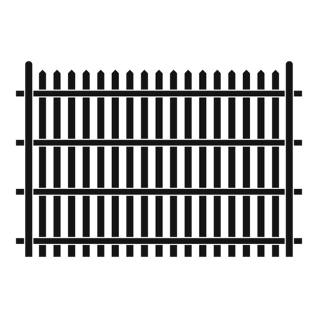 Land hek pictogram Eenvoudige illustratie van land hek vector pictogram voor web
